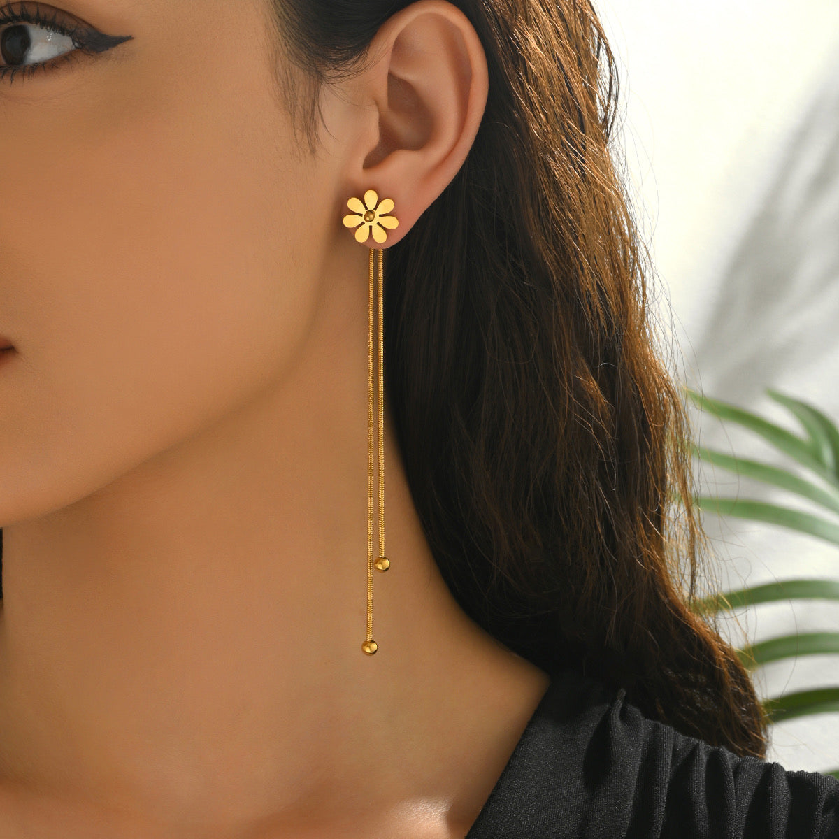 FLOWER LONG EARRINGS