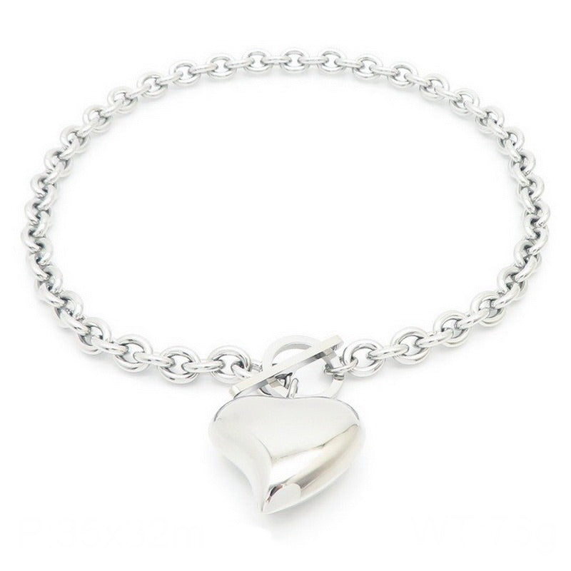 VERONICA HEART SILVER NECKLACE