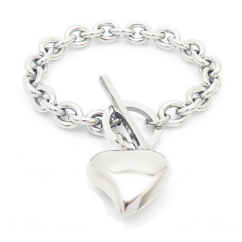 VERONICA HEART SILVER BRACELET
