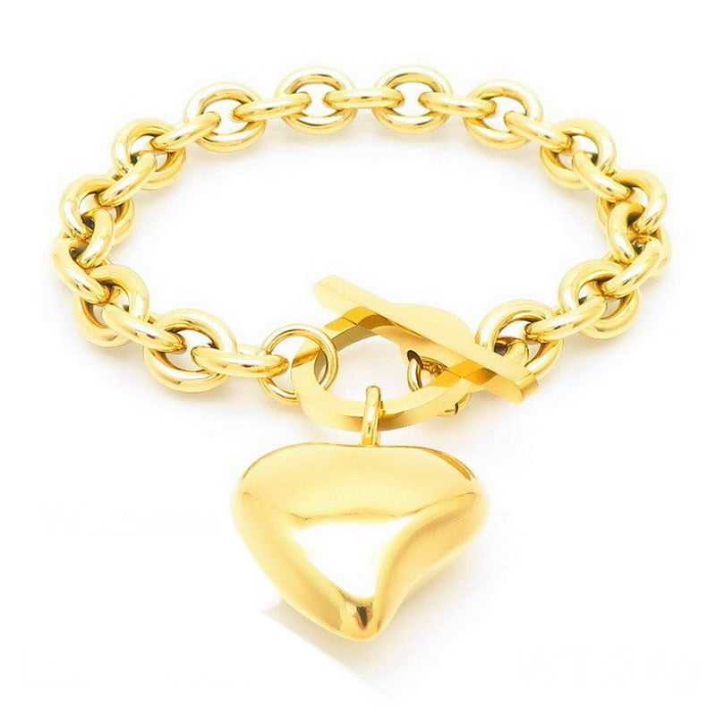 VERONICA HEART GOLD BRACELET