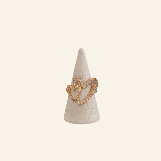 TWO HEART DIAMOND RING